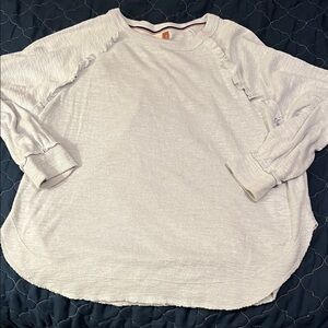 Pilcro Cream Long Sleeve Sweatshirt